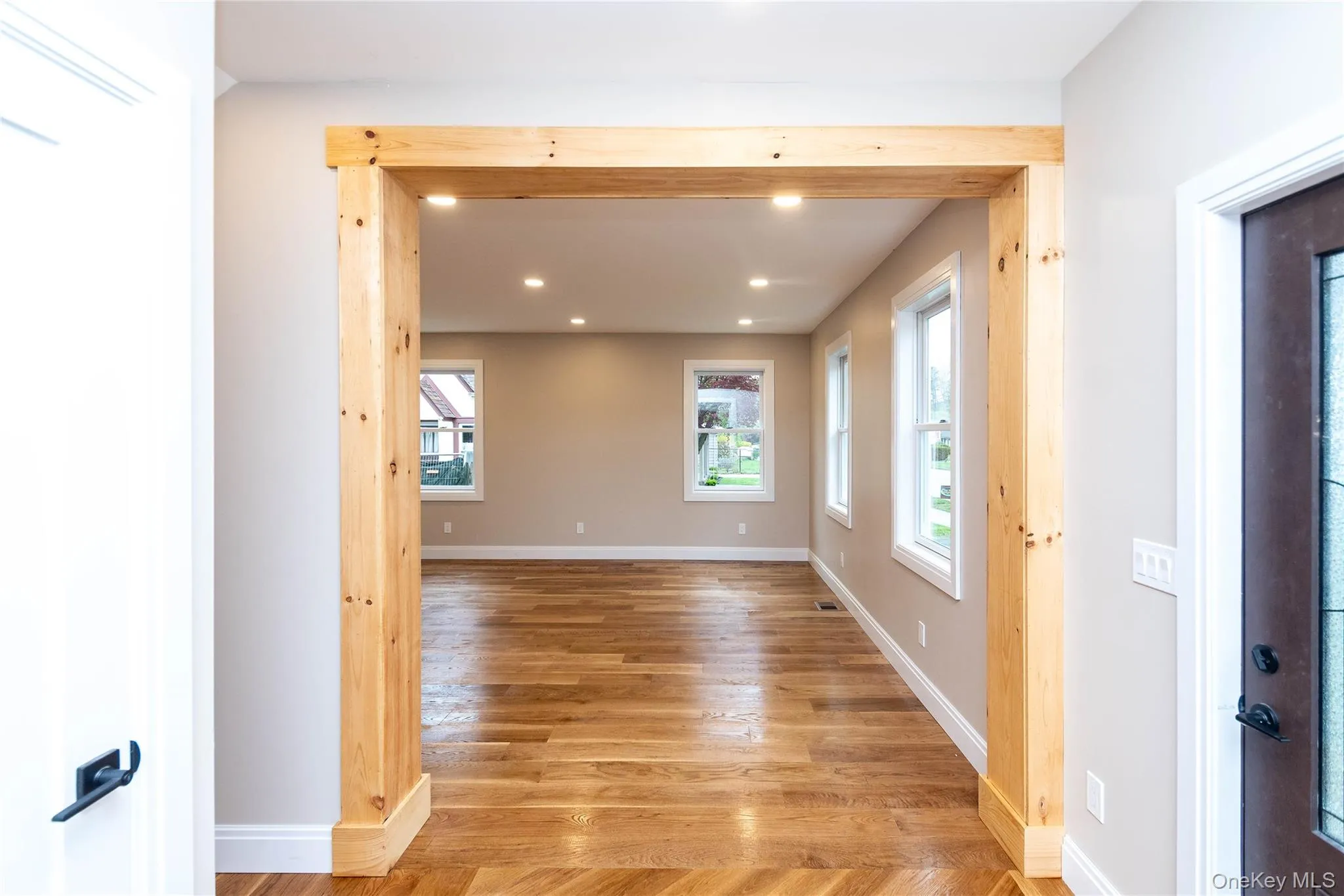 Front Door Entrance Foyer into Hallway with closet Front Door Entrance Foyer into Hallway with closet