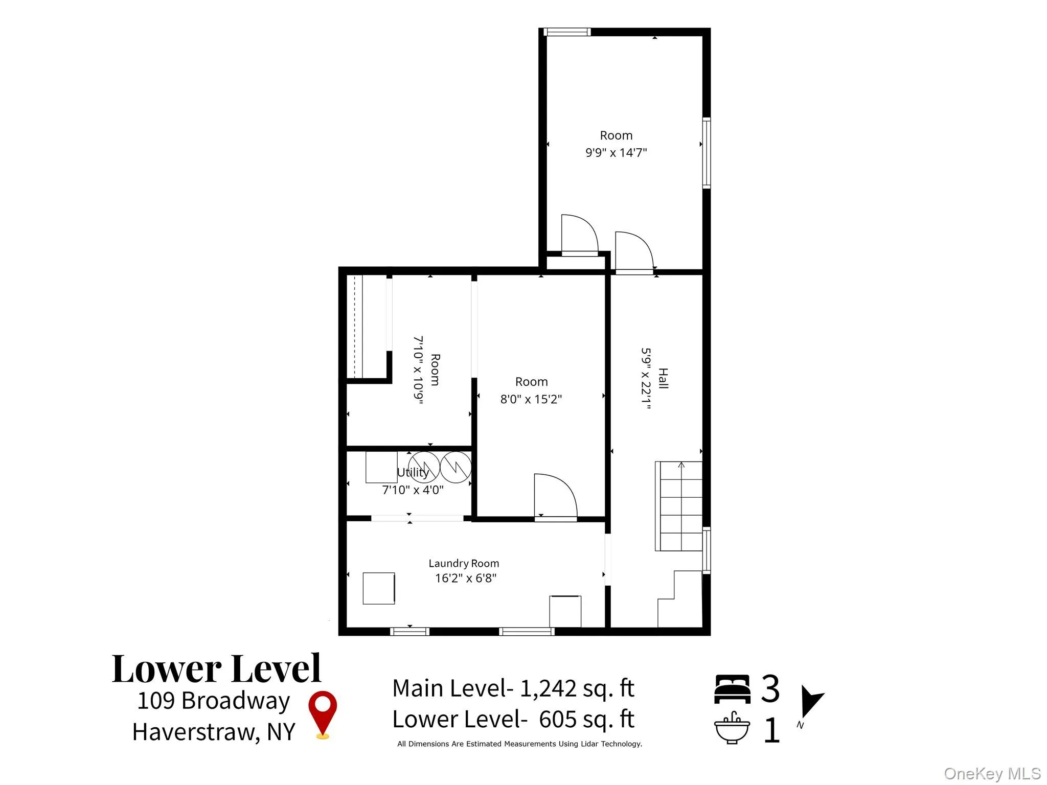 Lower level floor plan Lower level floor plan