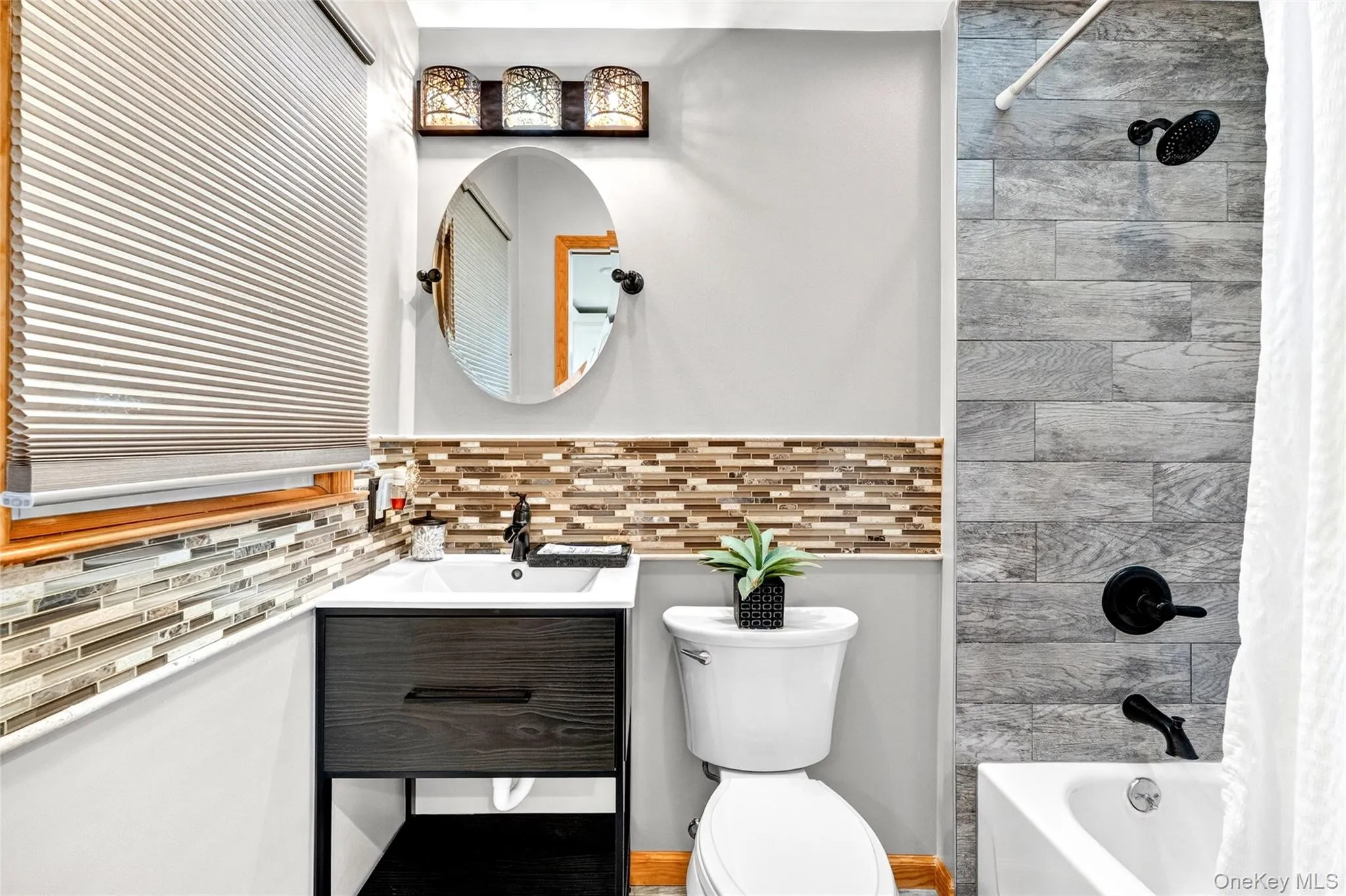 Updated bathroom with soaking tub Updated bathroom with soaking tub