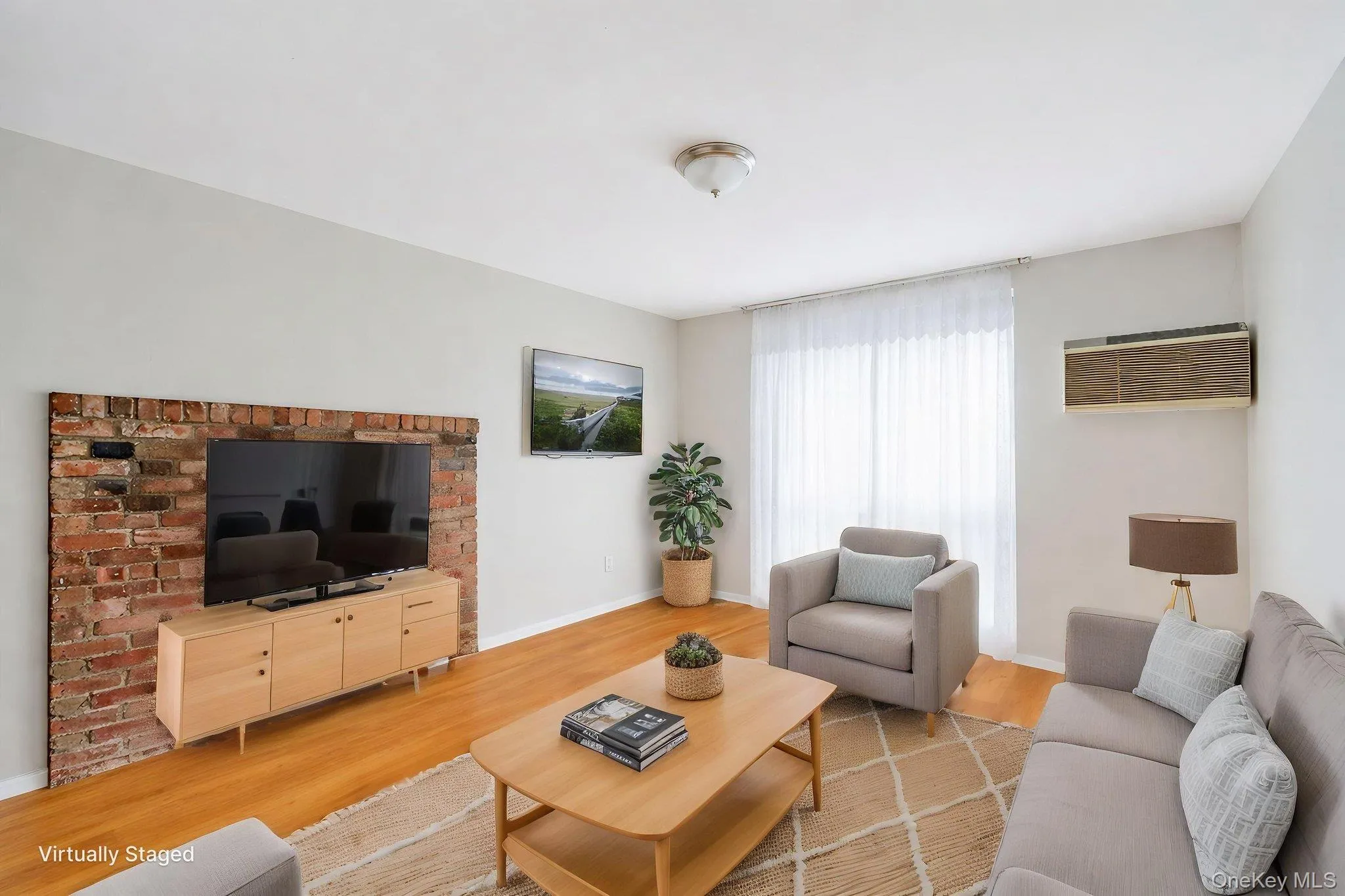 Virtually staged variation of the same living room Virtually staged variation of the same living room