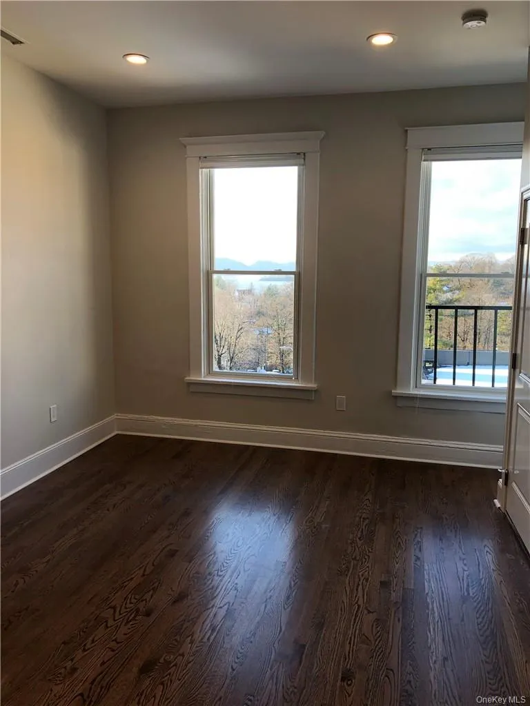 Living room with river views Living room with river views