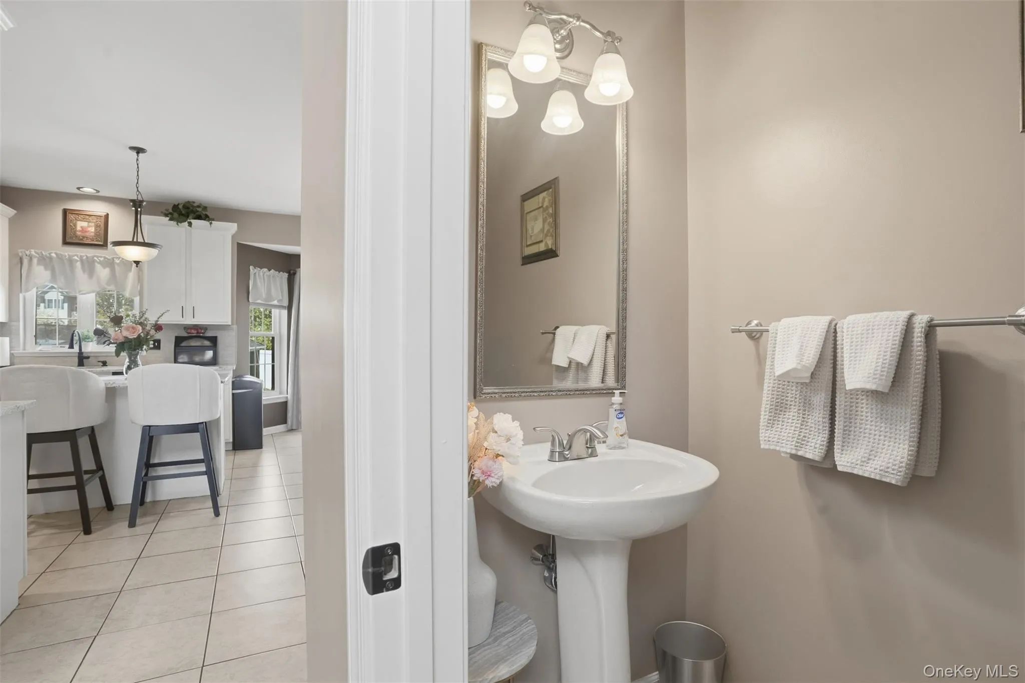 Half bathroom off kitchen Half bathroom off kitchen
