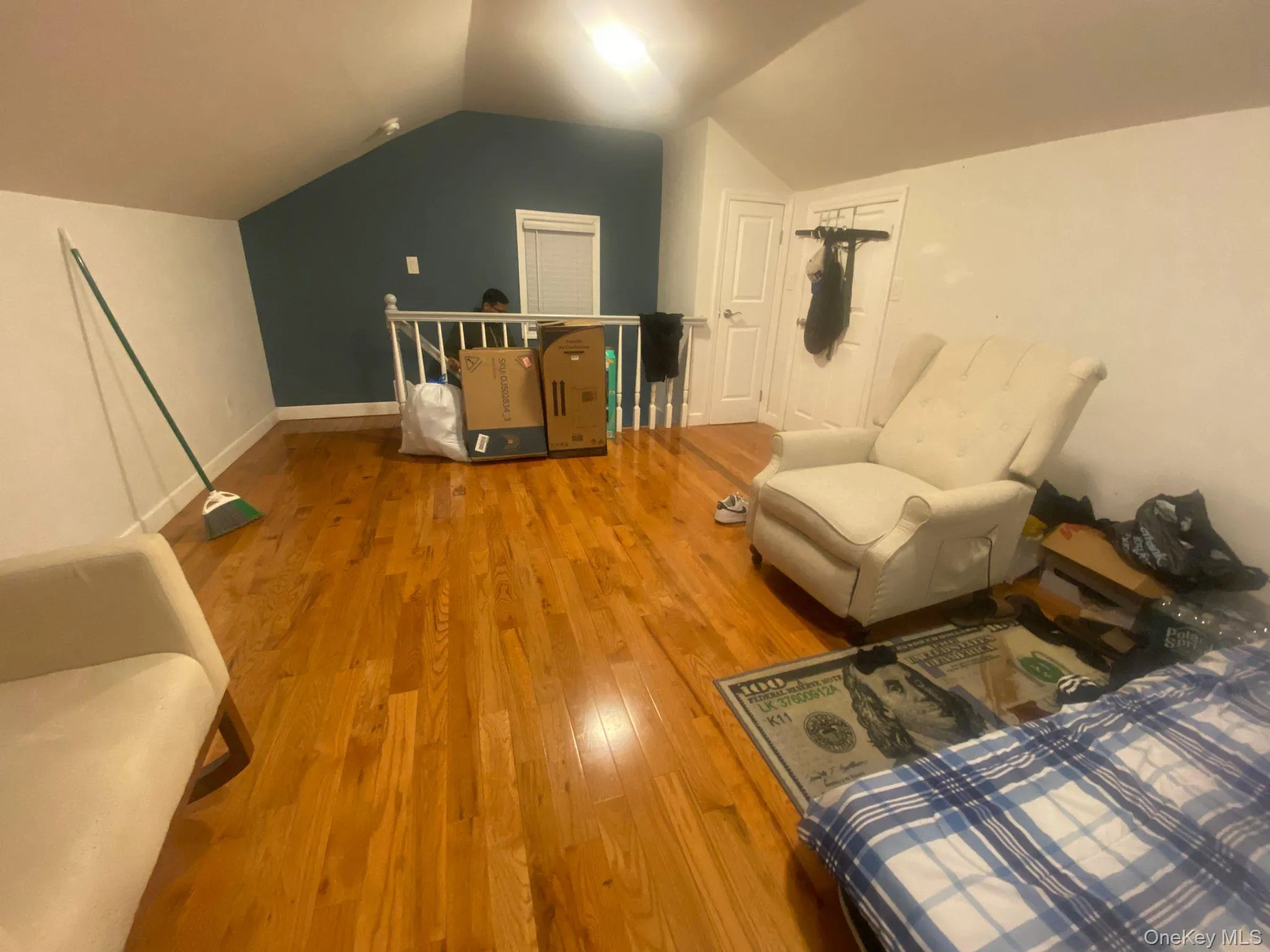 Stairs and closet from attic. Stairs and closet from attic.