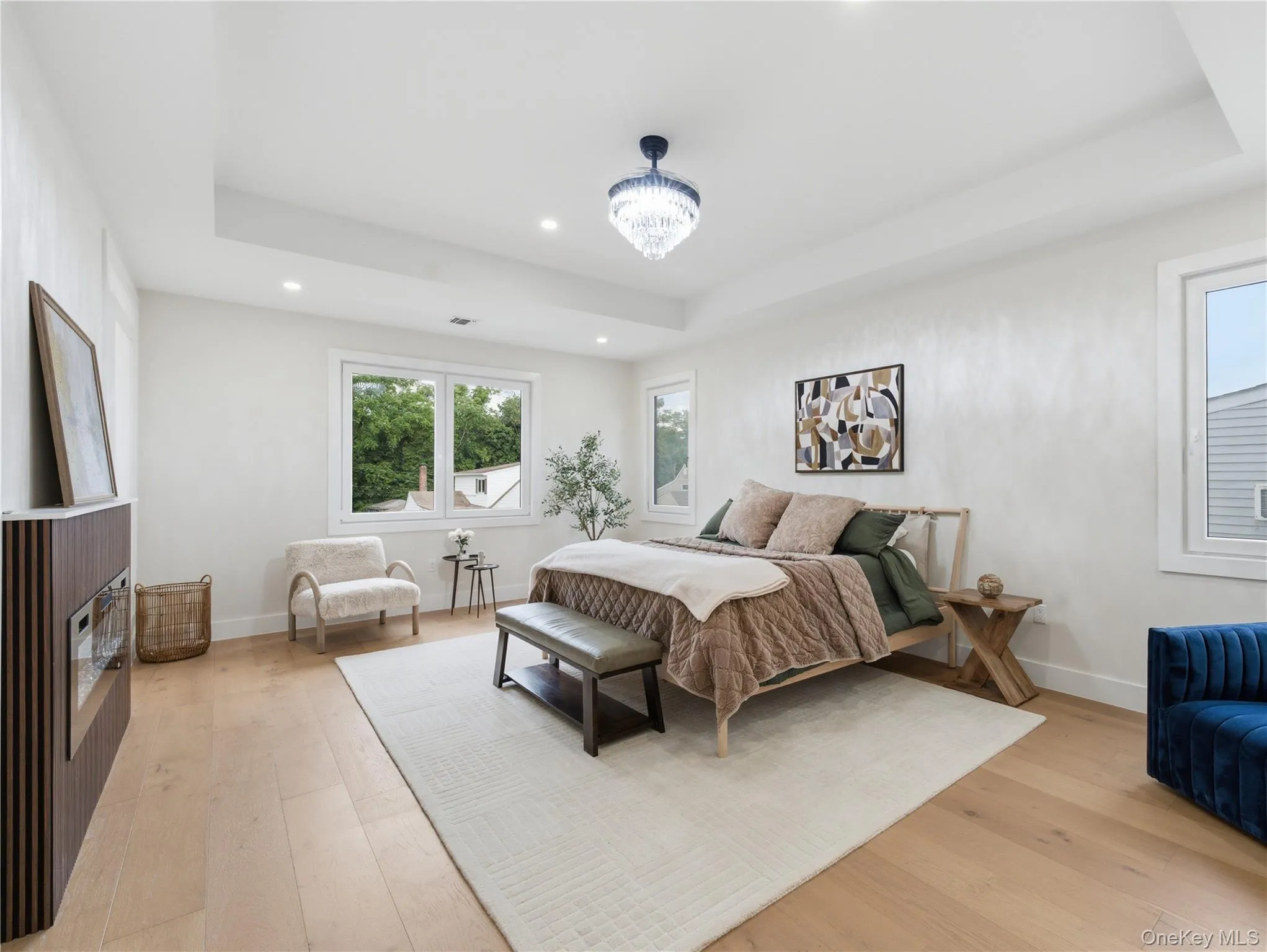 Amazing relaxing vibe in this Primary bedroom with custom fireplace and custom wainscoting walls! Amazing relaxing vibe in this Primary bedroom with custom fireplace and custom wainscoting walls!