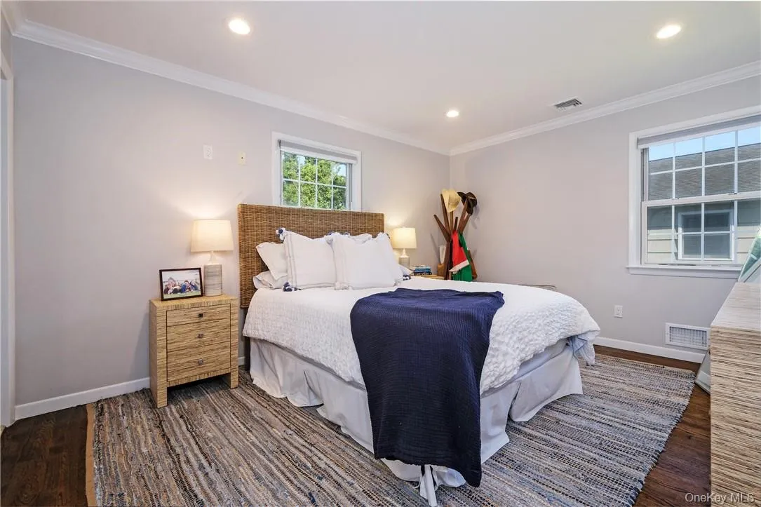 Primary bedroom features double closet and dedicated door to hall bath. Primary bedroom features double closet and dedicated door to hall bath.