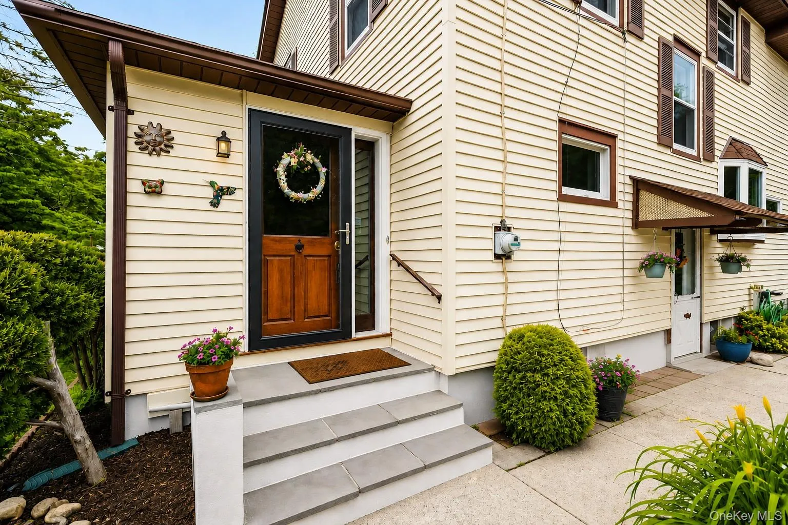 Entrance into enclosed porch. Enhanced by AI Entrance into enclosed porch. Enhanced by AI