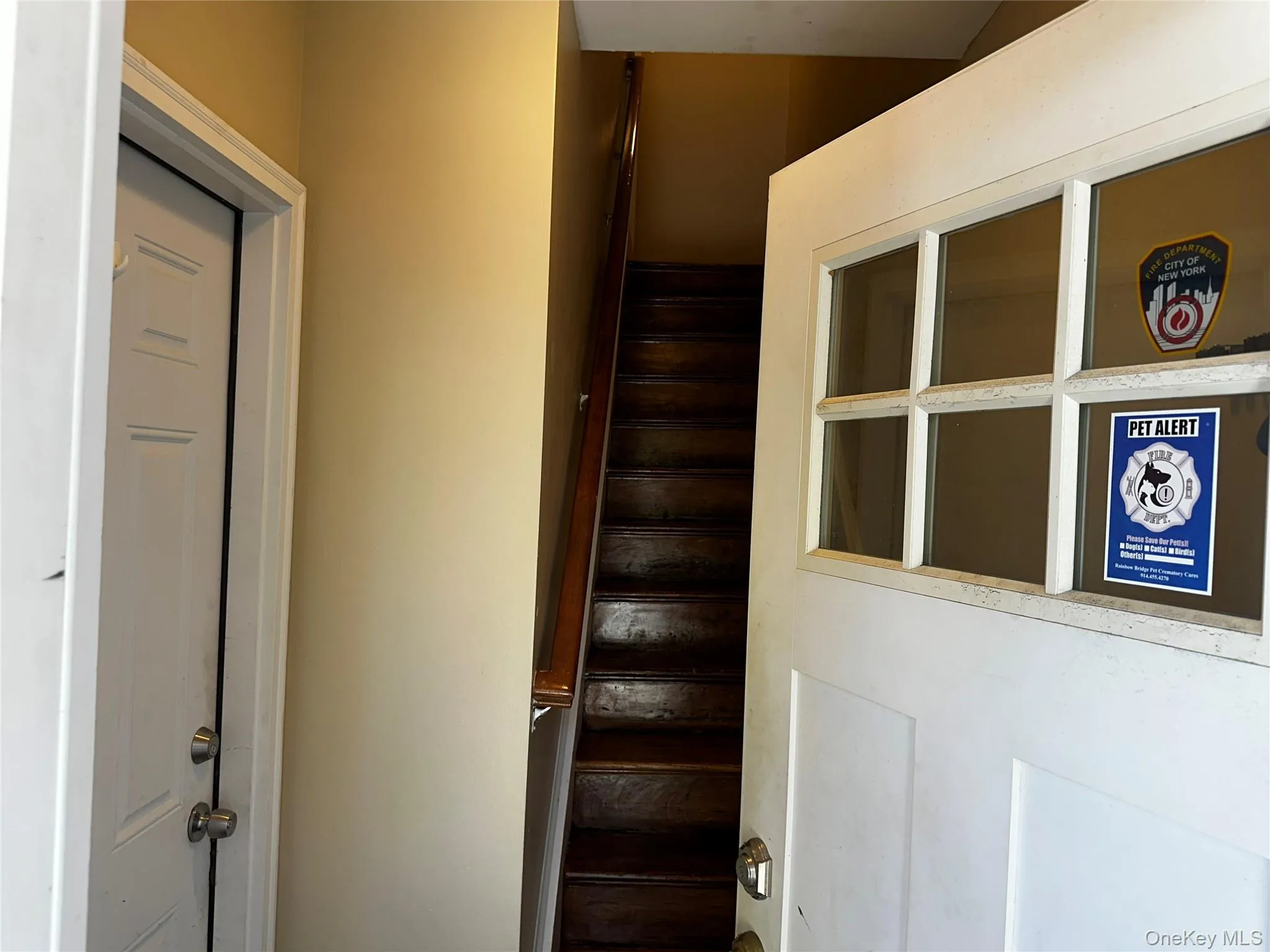 Enter the front door and proceed up-stairs to apartment. Enter the front door and proceed up-stairs to apartment.