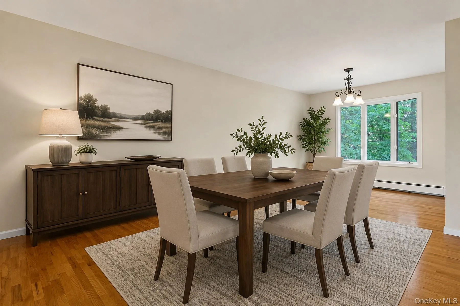 Virtually Staged dining room Virtually Staged dining room