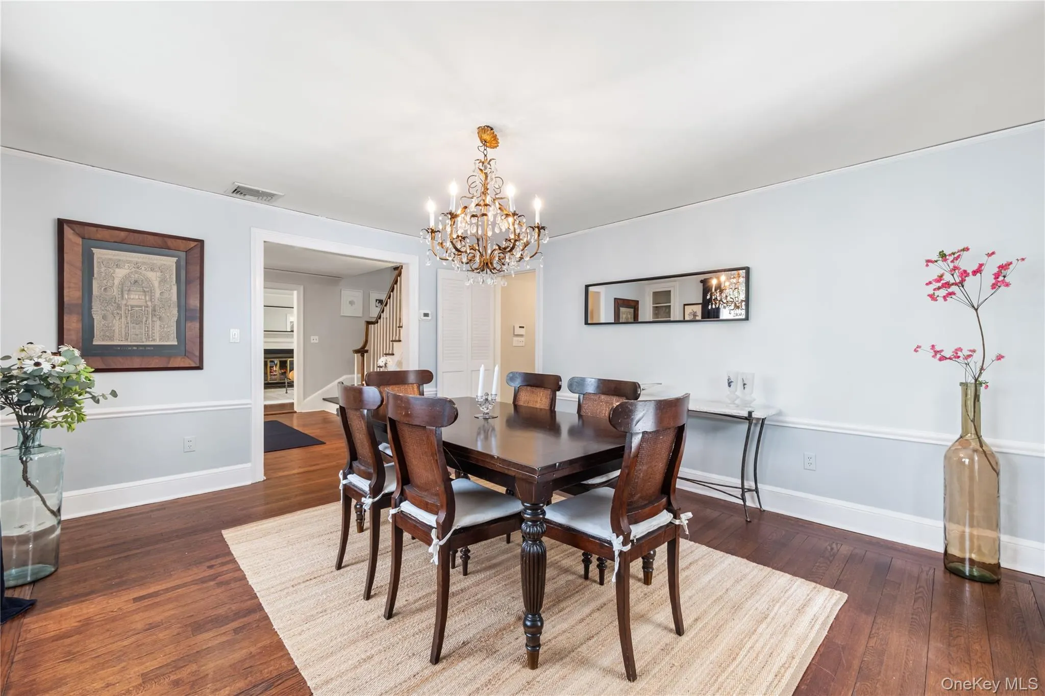Dining room with view of center hall Dining room with view of center hall