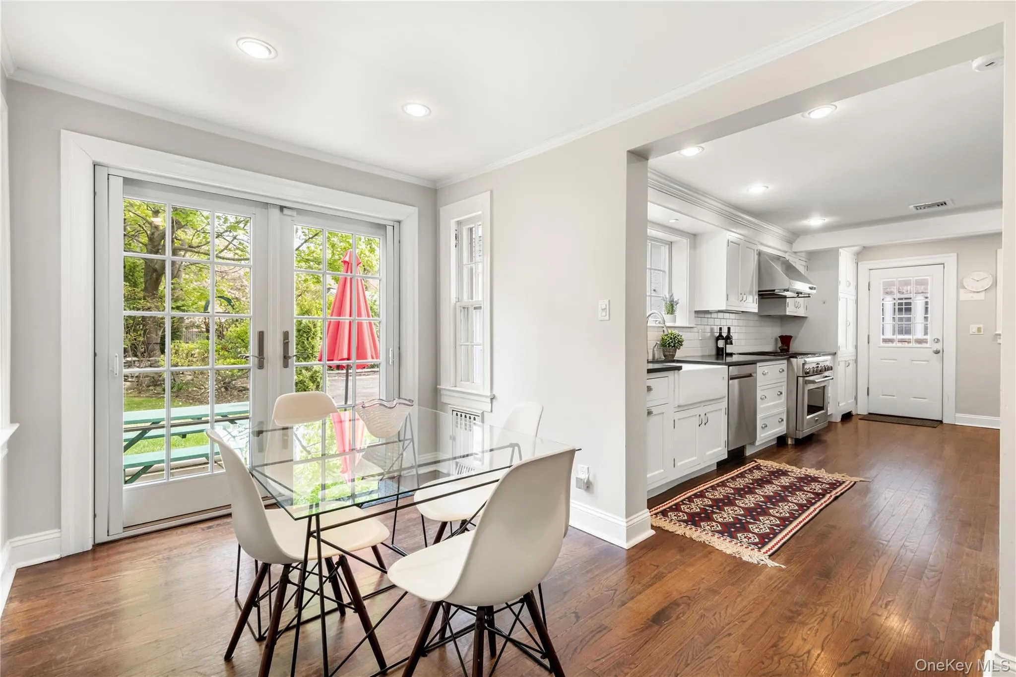 Charming sun-filled kitchen breakfast room with sliders to patio and private backyard Charming sun-filled kitchen breakfast room with sliders to patio and private backyard