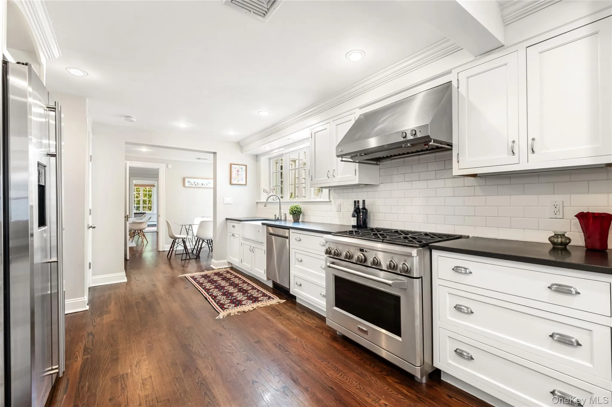 Updated kitchen with view of cozy breakfast room Updated kitchen with view of cozy breakfast room