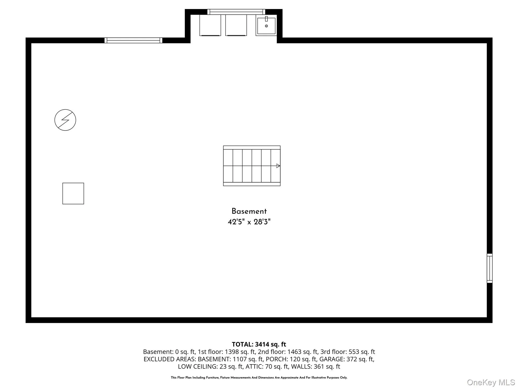 Lower level floor plan Lower level floor plan