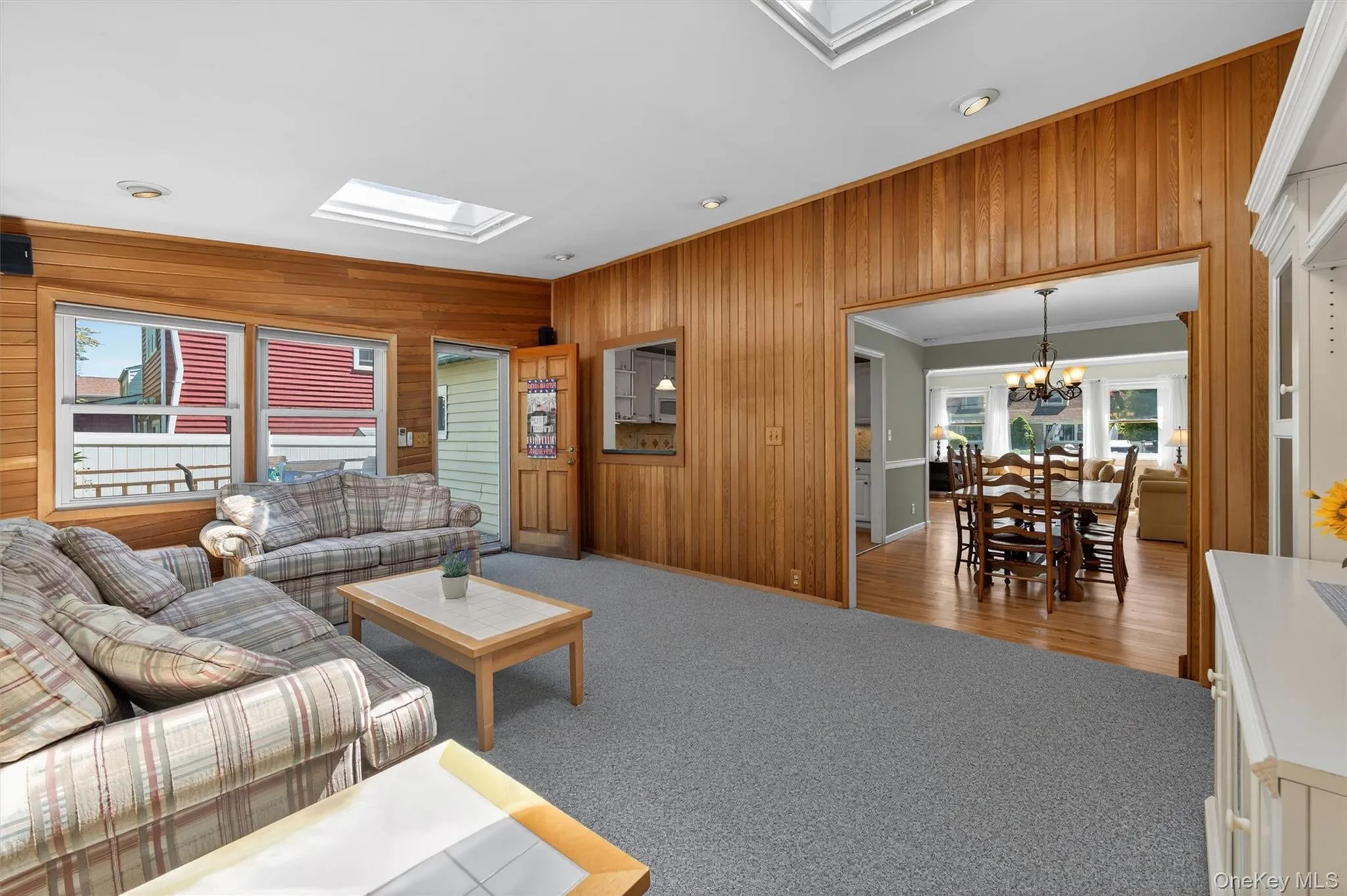 Family room with door to deck Family room with door to deck
