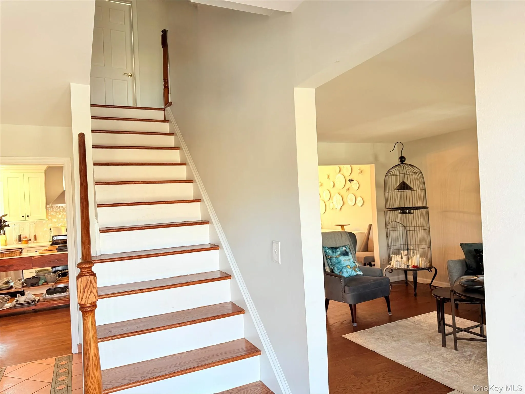 Stairway with wood finished floors Stairway with wood finished floors