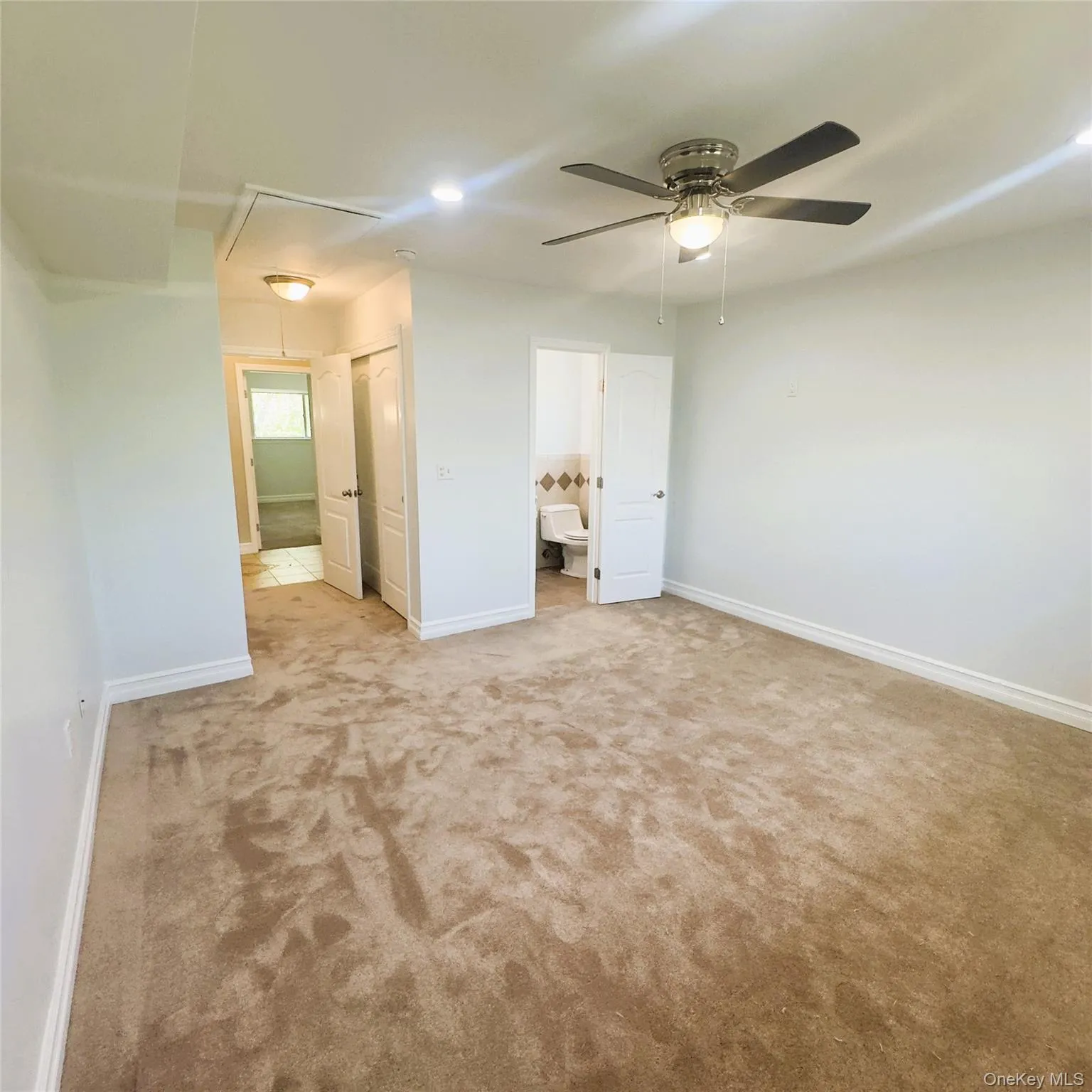 New carpet, recess lighting, ceiling fan. New carpet, recess lighting, ceiling fan.