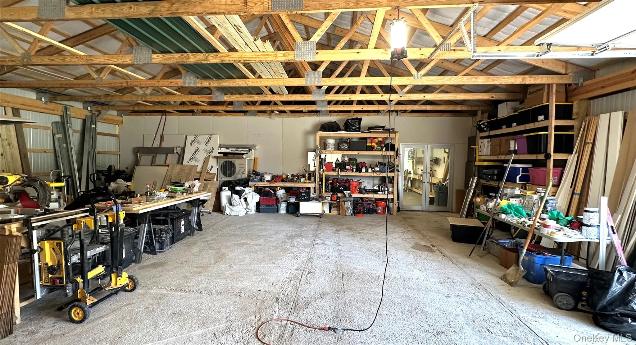 Interior view of detached garage/industrial building Interior view of detached garage/industrial building