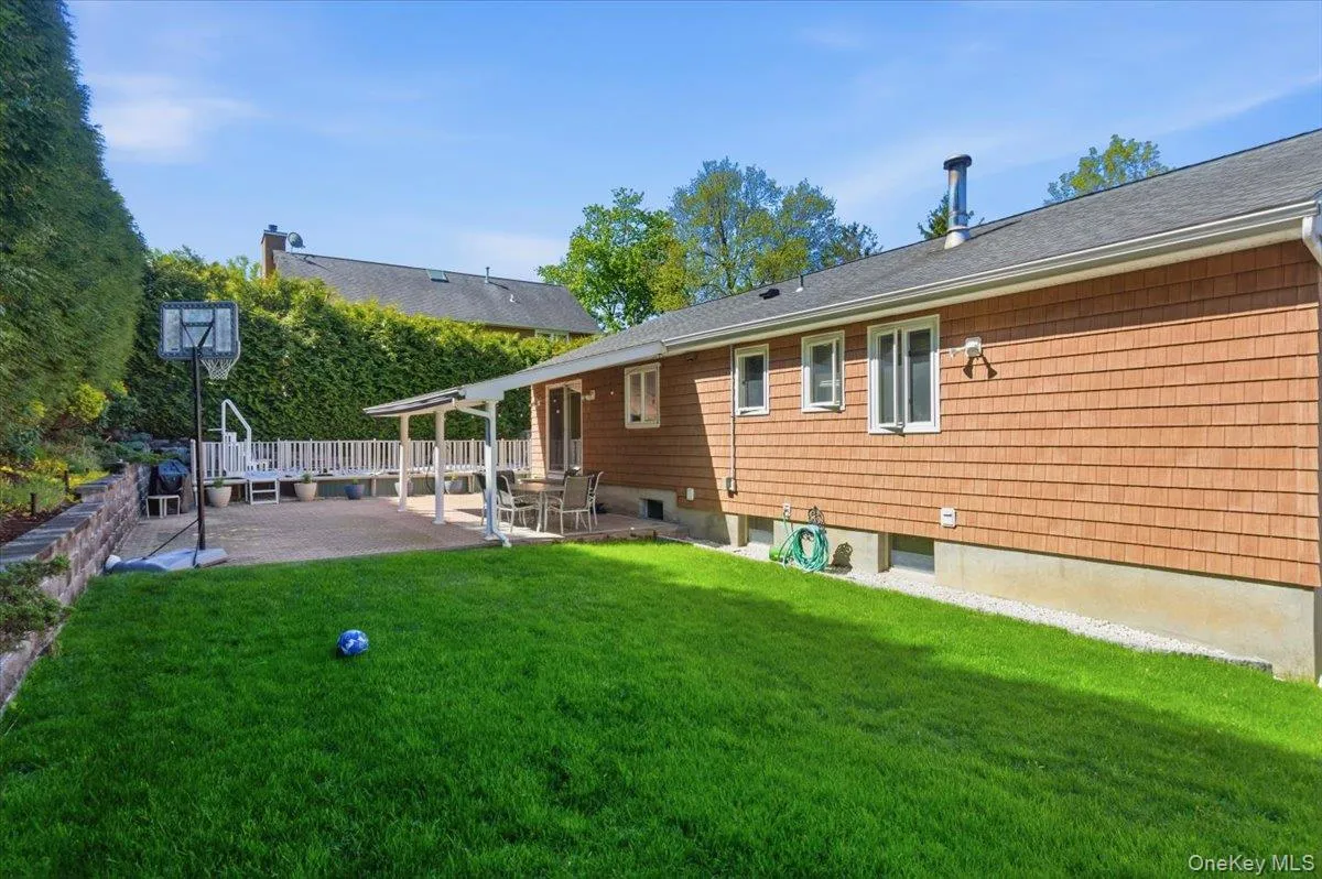 A very private, fully fenced in rear yard. A very private, fully fenced in rear yard.