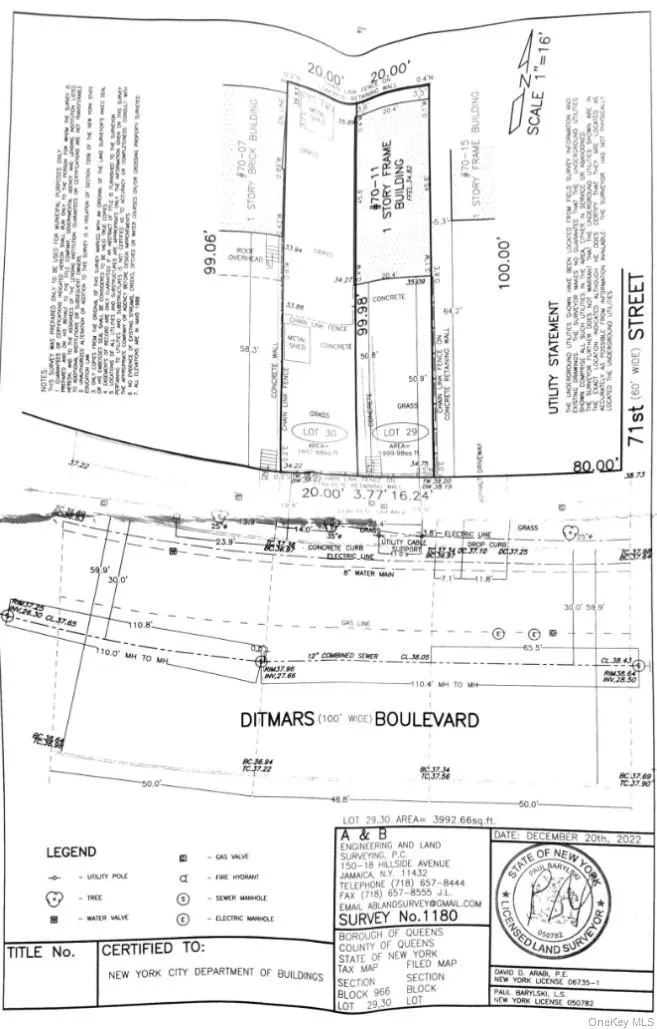 Survey Lot 29 and Lot 30 Survey Lot 29 and Lot 30