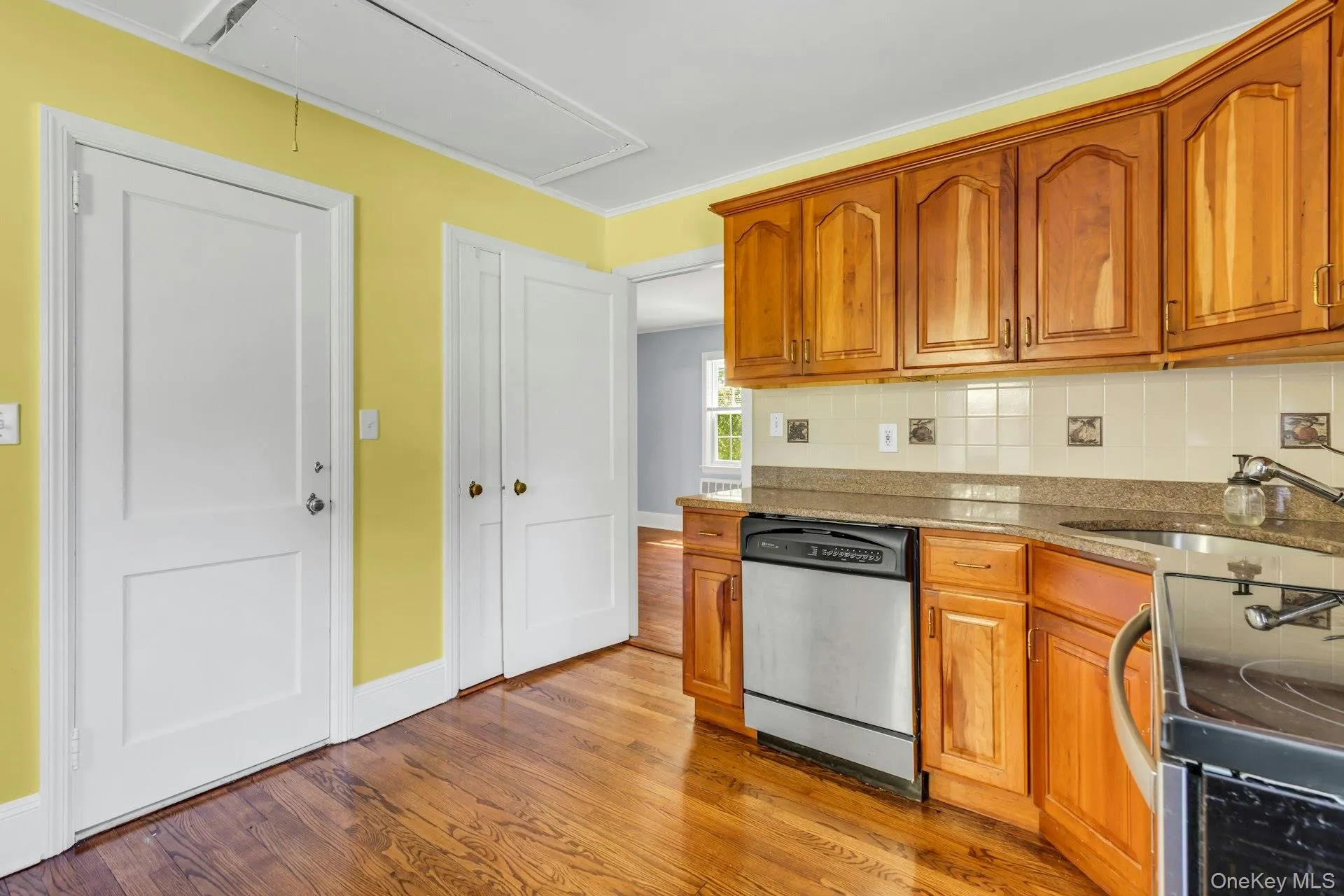 With stainless appliances. With stainless appliances.