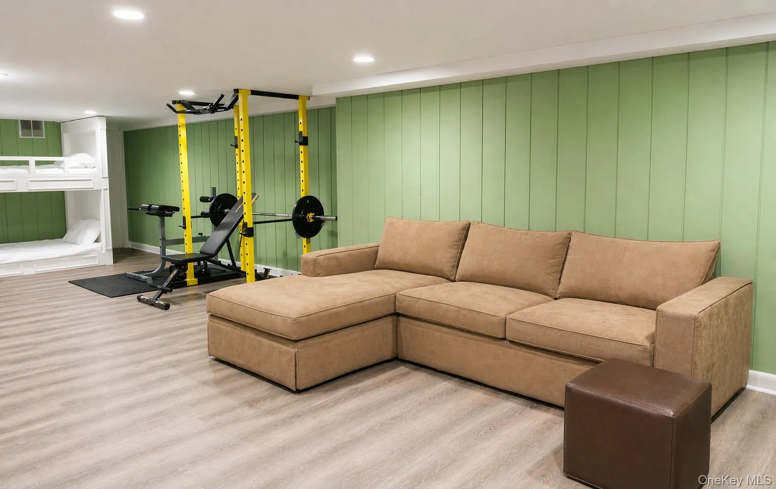 Rec and gym area in lower level. Rec and gym area in lower level.