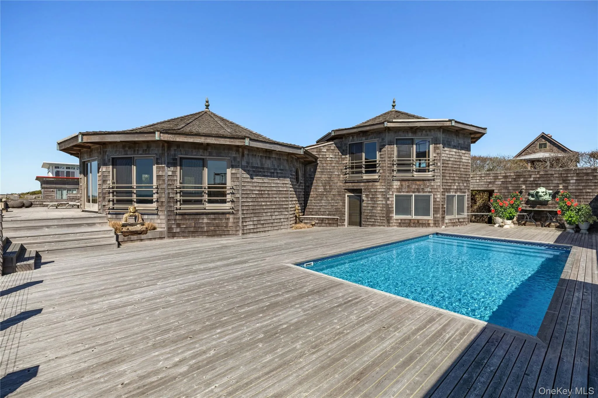 Facing the Home from the corner of the deck with the Atlantic Ocean at your back Facing the Home from the corner of the deck with the Atlantic Ocean at your back