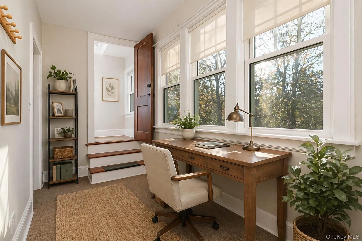 Virtually staged Sunroom/Office Virtually staged Sunroom/Office