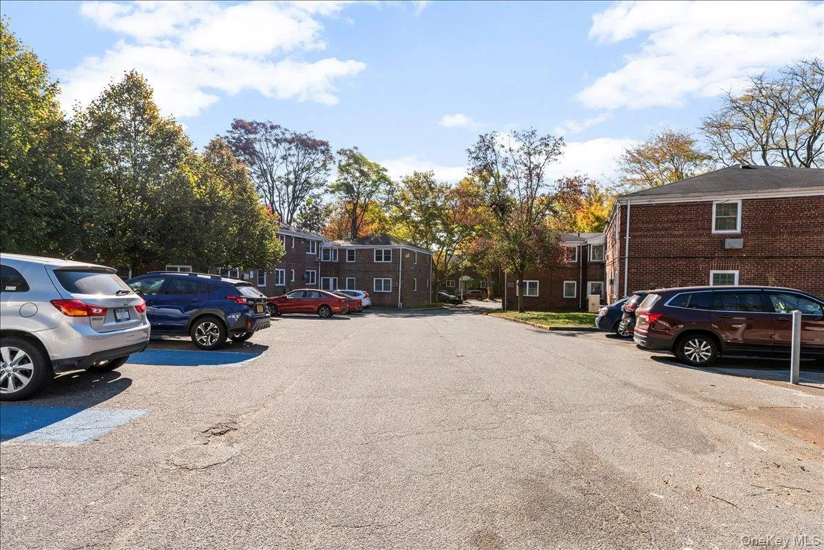 Paved parking area with multiple spaces Paved parking area with multiple spaces
