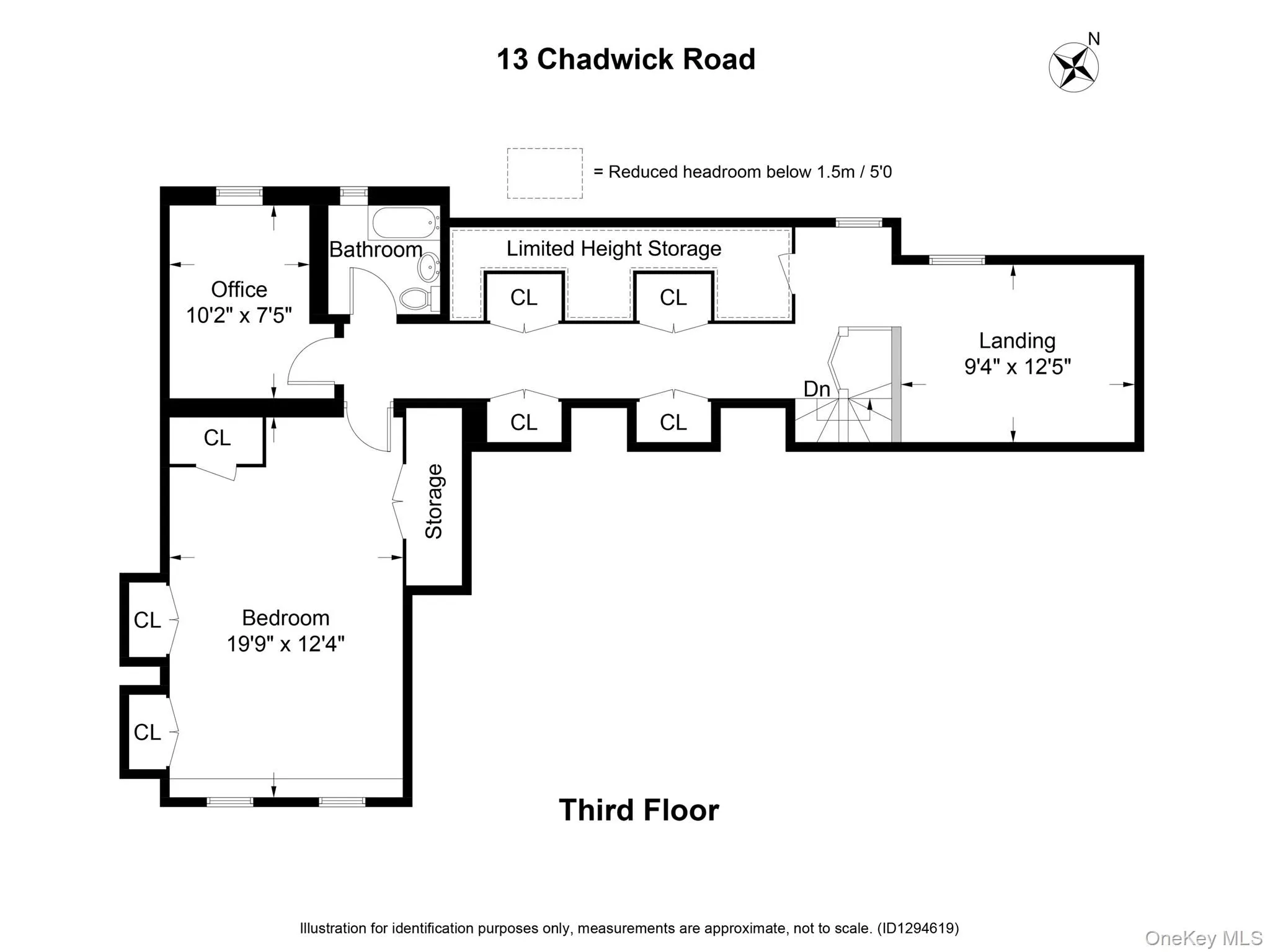 Third level floor plan. Third level floor plan.