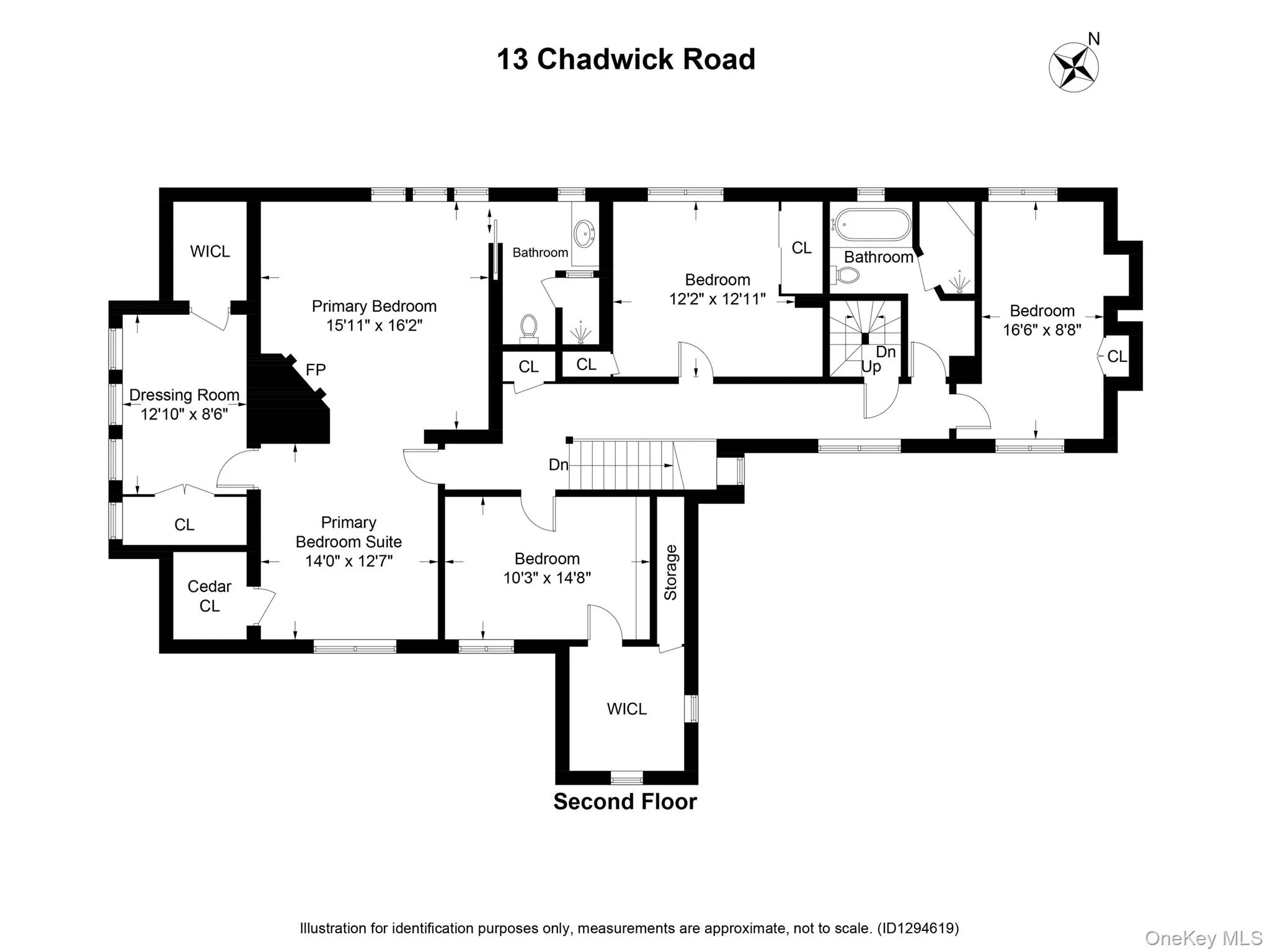 Second level floor plan. Second level floor plan.