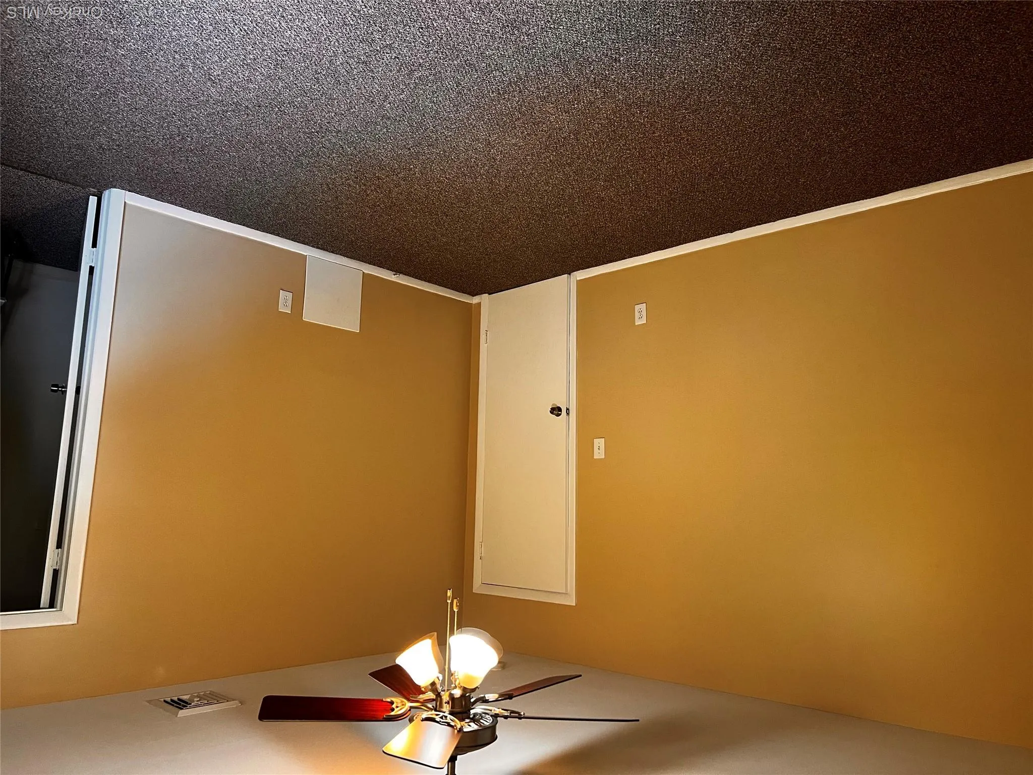 Carpeted empty room with baseboards and ceiling fan Carpeted empty room with baseboards and ceiling fan