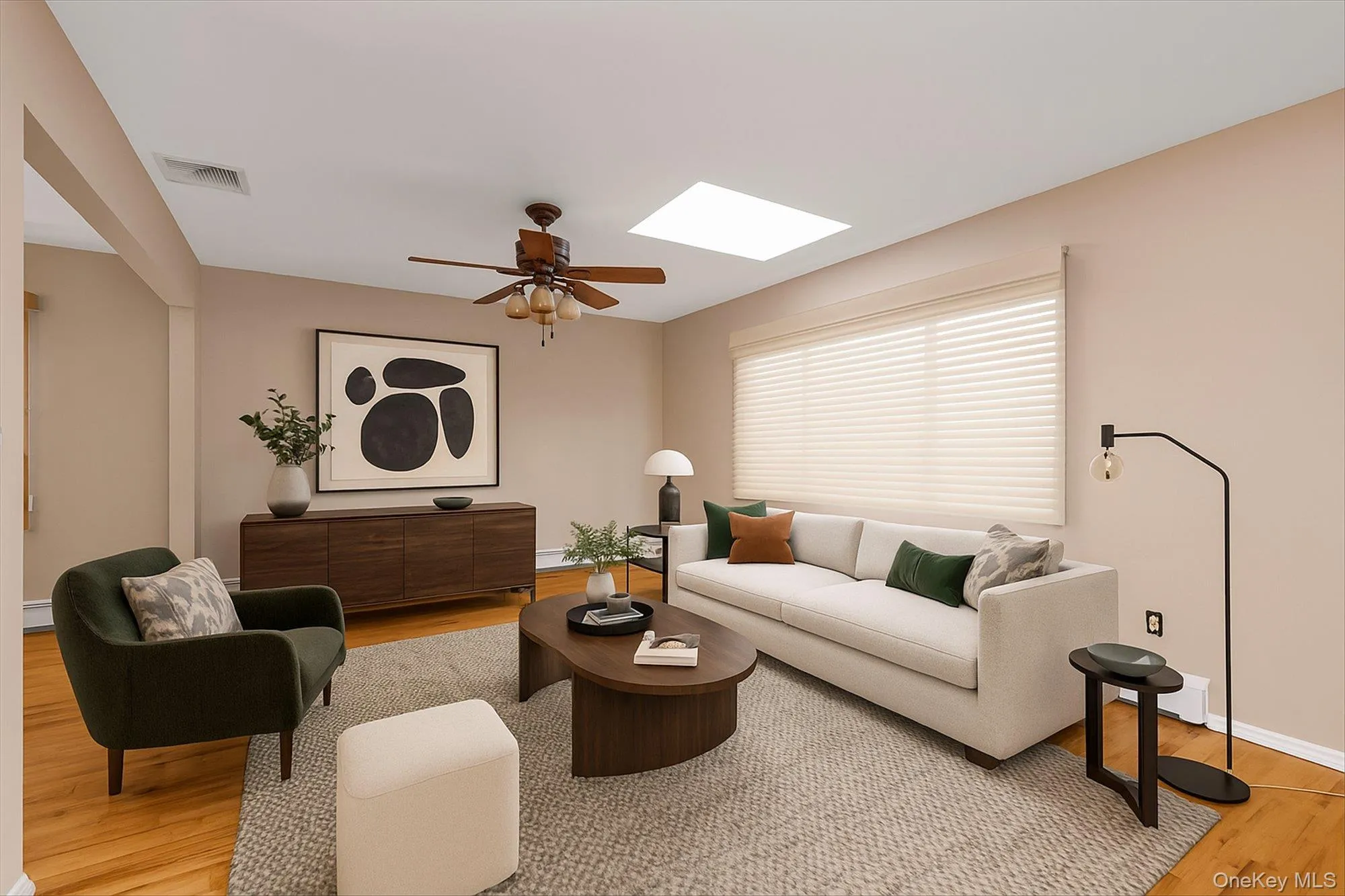 Virtually staged living room Virtually staged living room
