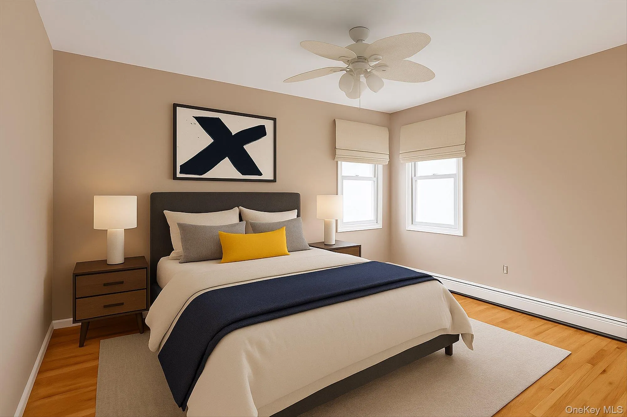Virtually staged bedroom Virtually staged bedroom