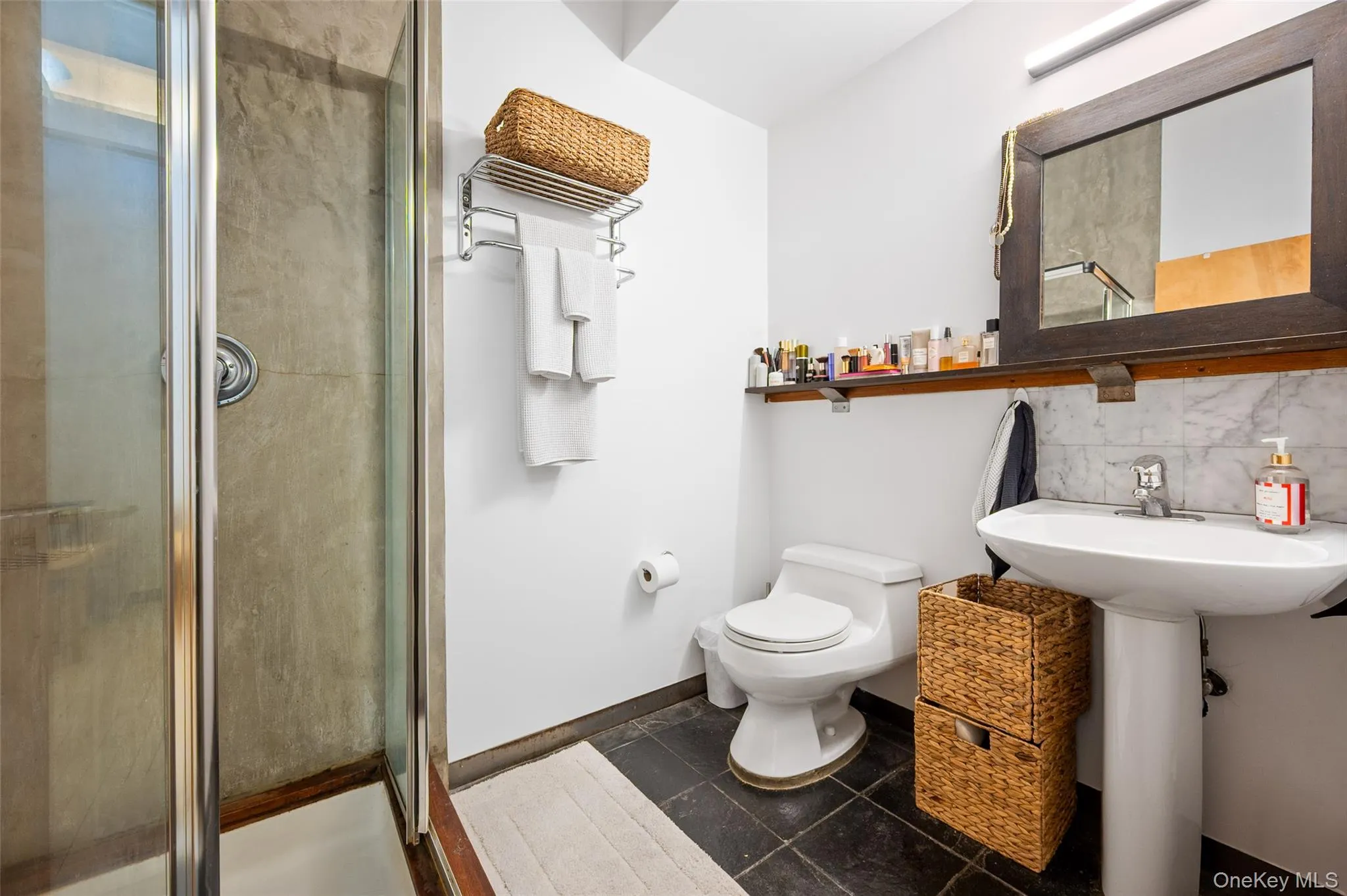 Bathroom with walk-in shower Bathroom with walk-in shower