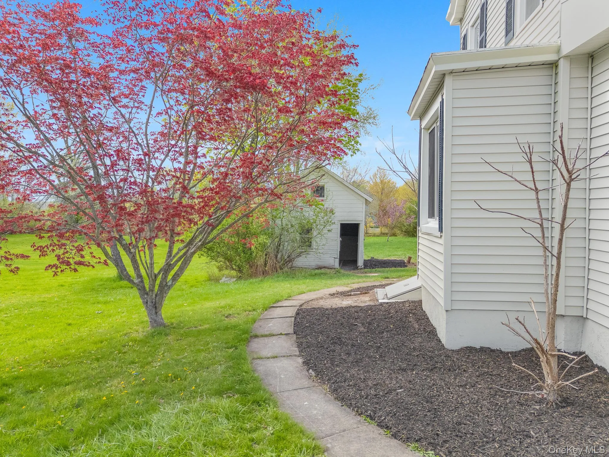 Walkway leading to the backyard. Walkway leading to the backyard.