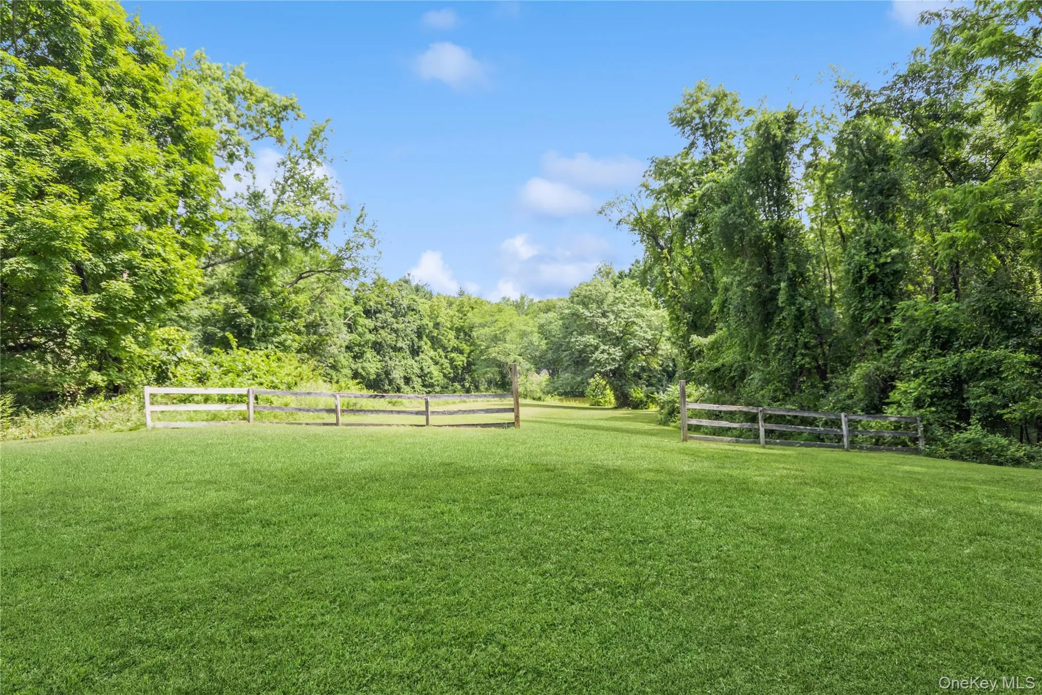 View of yard with a view of trees, wooden fencing, original pasture area View of yard with a view of trees, wooden fencing, original pasture area