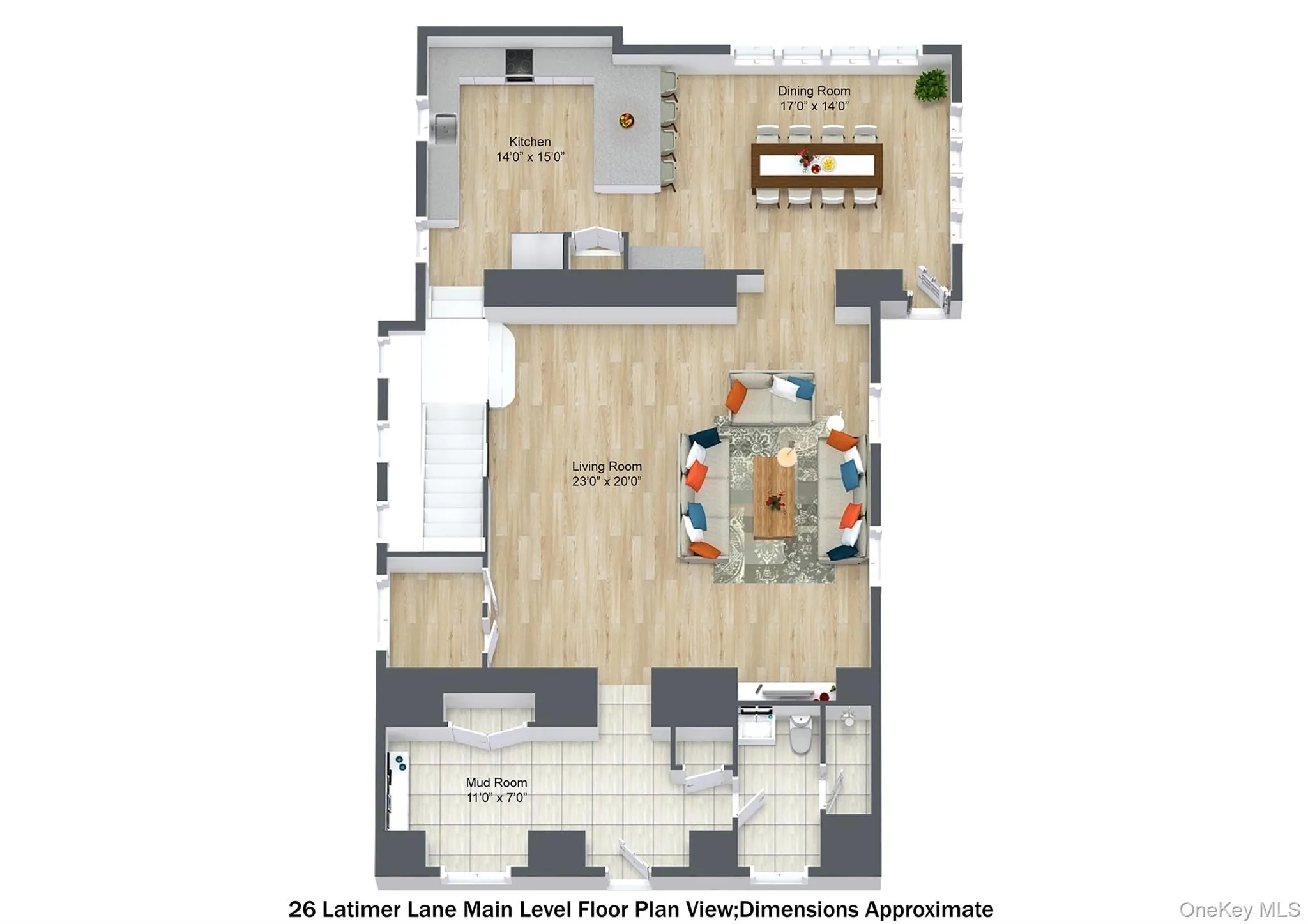 Main Level. Dimensions approximate. Main Level. Dimensions approximate.