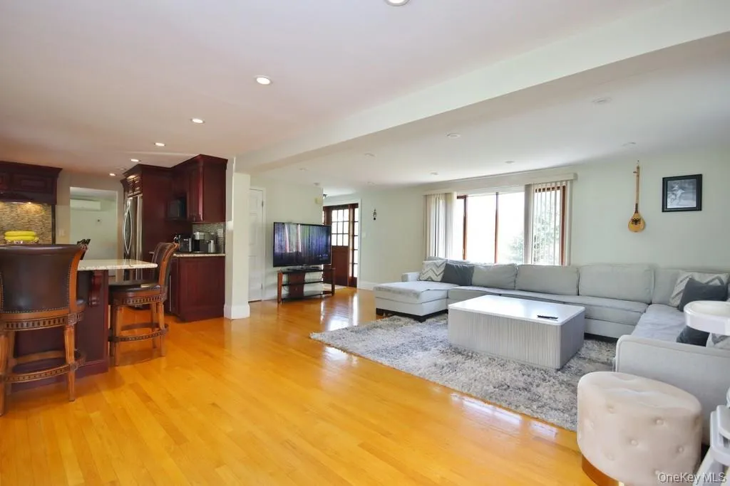 Hardwood floors in family room Hardwood floors in family room