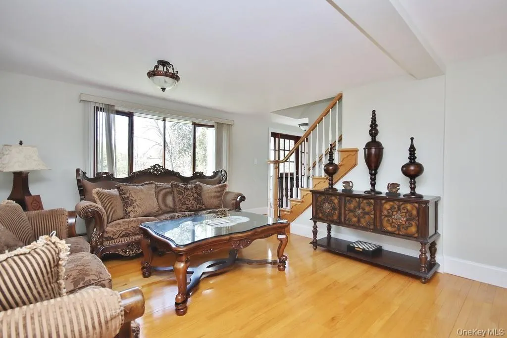 Living room has hardwood floors Living room has hardwood floors