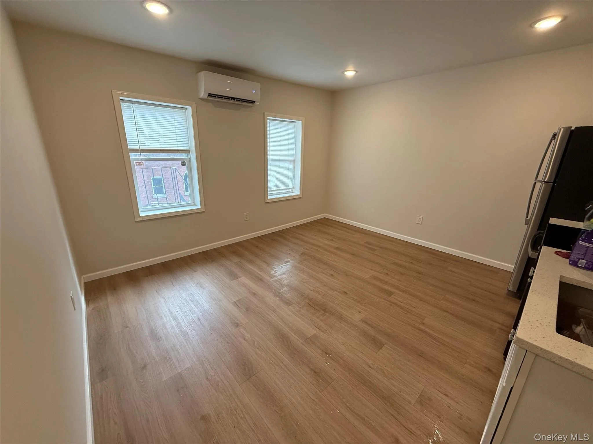 Unfurnished room with recessed lighting, light wood-type floors Unfurnished room with recessed lighting, light wood-type floors