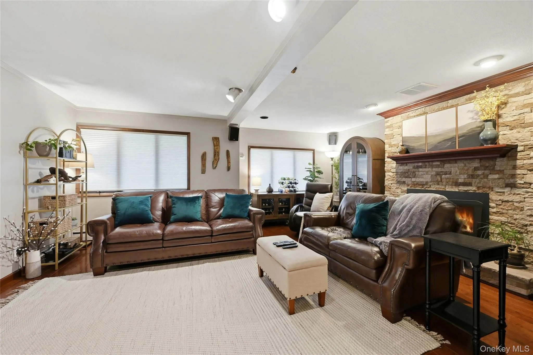 The Expansive Den/Family Room Is A Perfect Place To Escape & Unwind Or Entertain Family & Friends With A Stunning Stone Wall Gas Fireplace, Two Triple Windows For Natural Light, Hardwood Floors, Sliding Doors To The Backyard & Soooo Much Space For A Large Furniture/Seating Area. The Expansive Den/Family Room Is A Perfect Place To Escape & Unwind Or Entertain Family & Friends With A Stunning Stone Wall Gas Fireplace, Two Triple Windows For Natural Light, Hardwood Floors, Sliding Doors To The Backyard & Soooo Much Space For A Large Furniture/Seating Area.