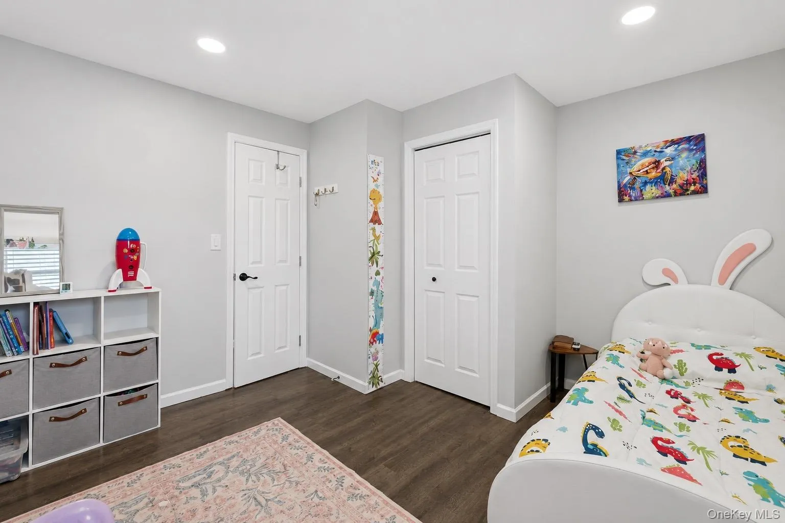 Interior room featuring recessed ceiling lighting, and wood-finish flooring, Interior room featuring recessed ceiling lighting, and wood-finish flooring,