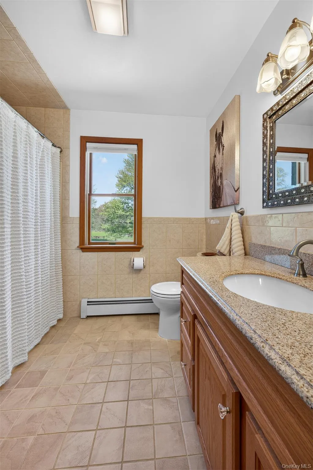 2nd floor full bathroom with tile and granite 2nd floor full bathroom with tile and granite