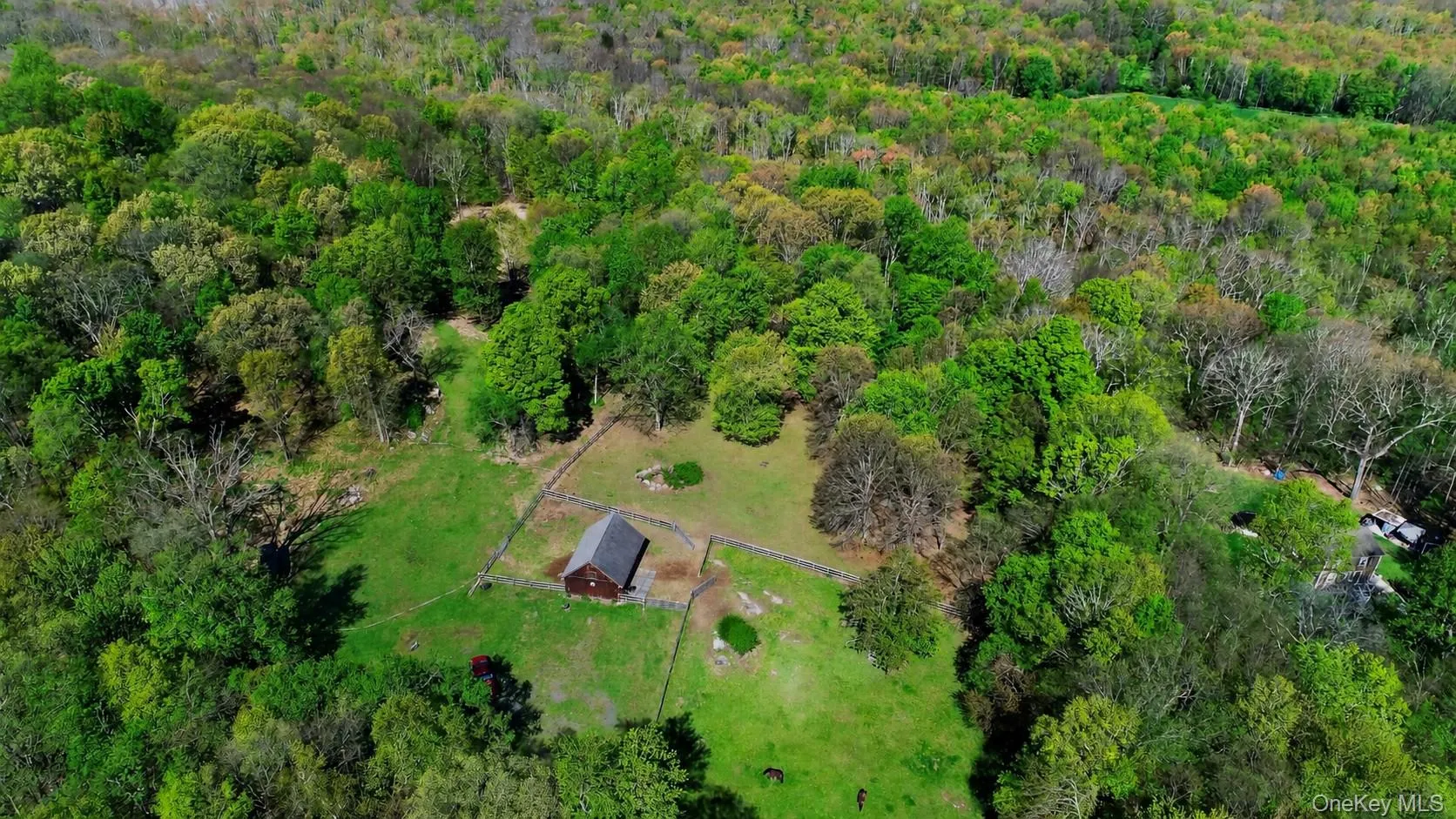 The property extends far beyond the barn with extra pasture The property extends far beyond the barn with extra pasture