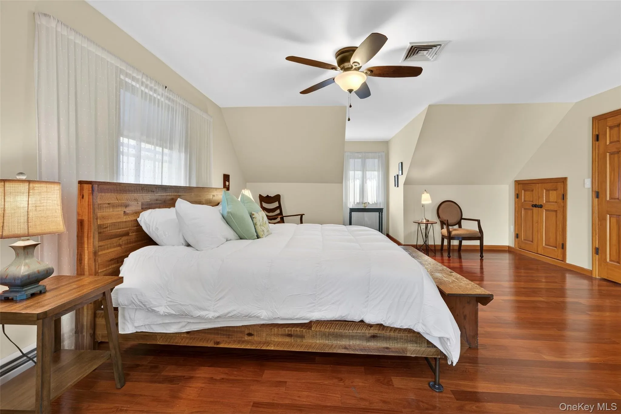 Enjoy a spacious primary bedroom that can easily fit king sized furniture Enjoy a spacious primary bedroom that can easily fit king sized furniture