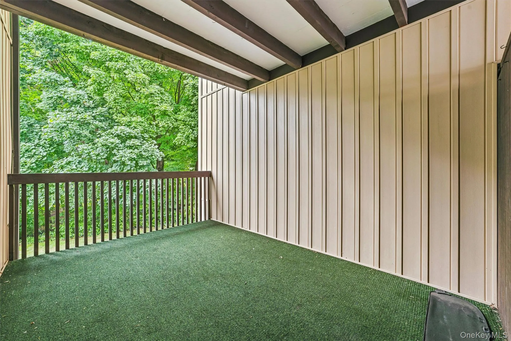Covered private deck Covered private deck