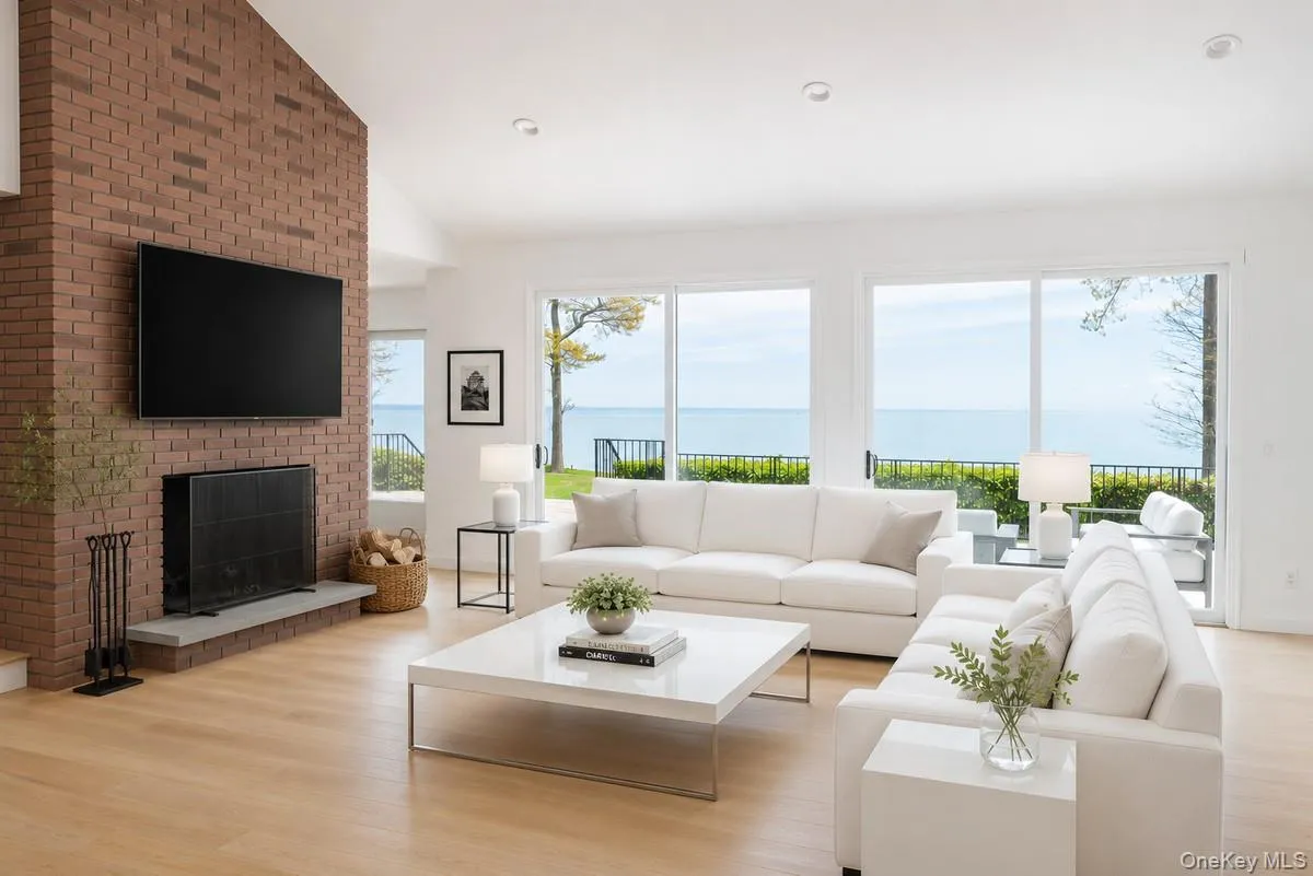 Virtually staged family room Virtually staged family room