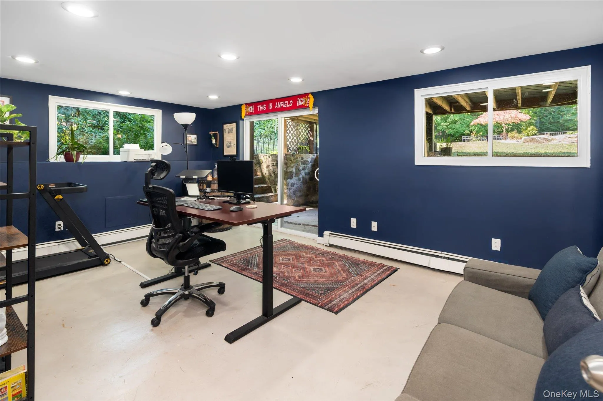 Office with Sliders to Yard Office with Sliders to Yard