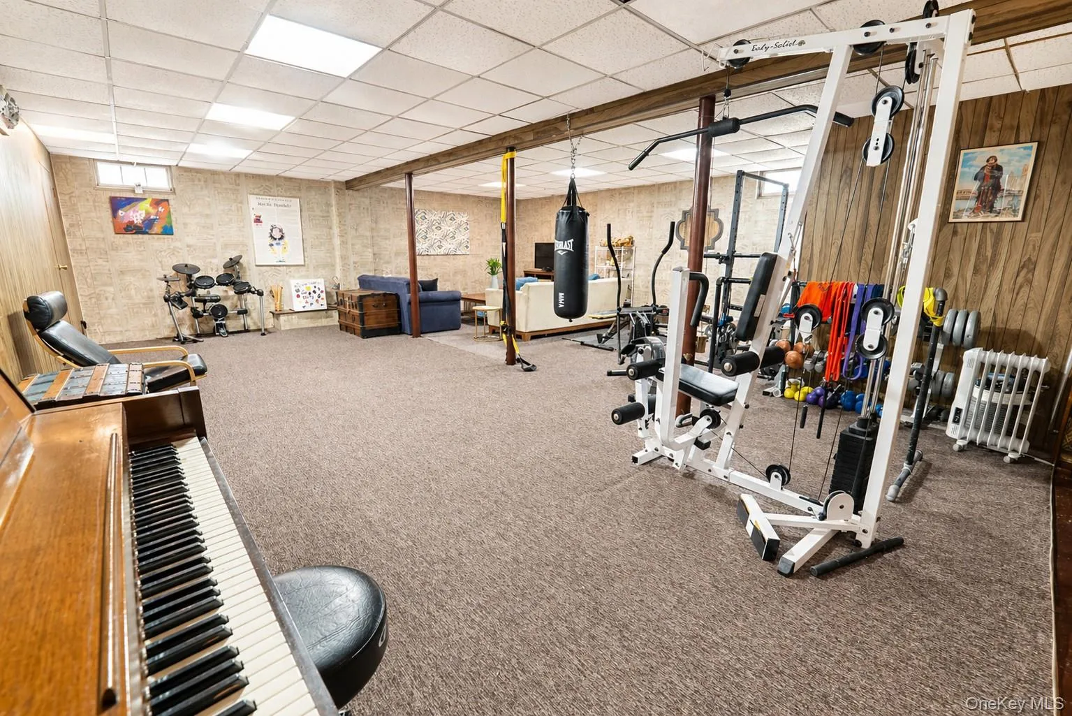 This expansive basement showcases another angle of its flexible layout, ideal for a family room, play area, and home gym. This expansive basement showcases another angle of its flexible layout, ideal for a family room, play area, and home gym.