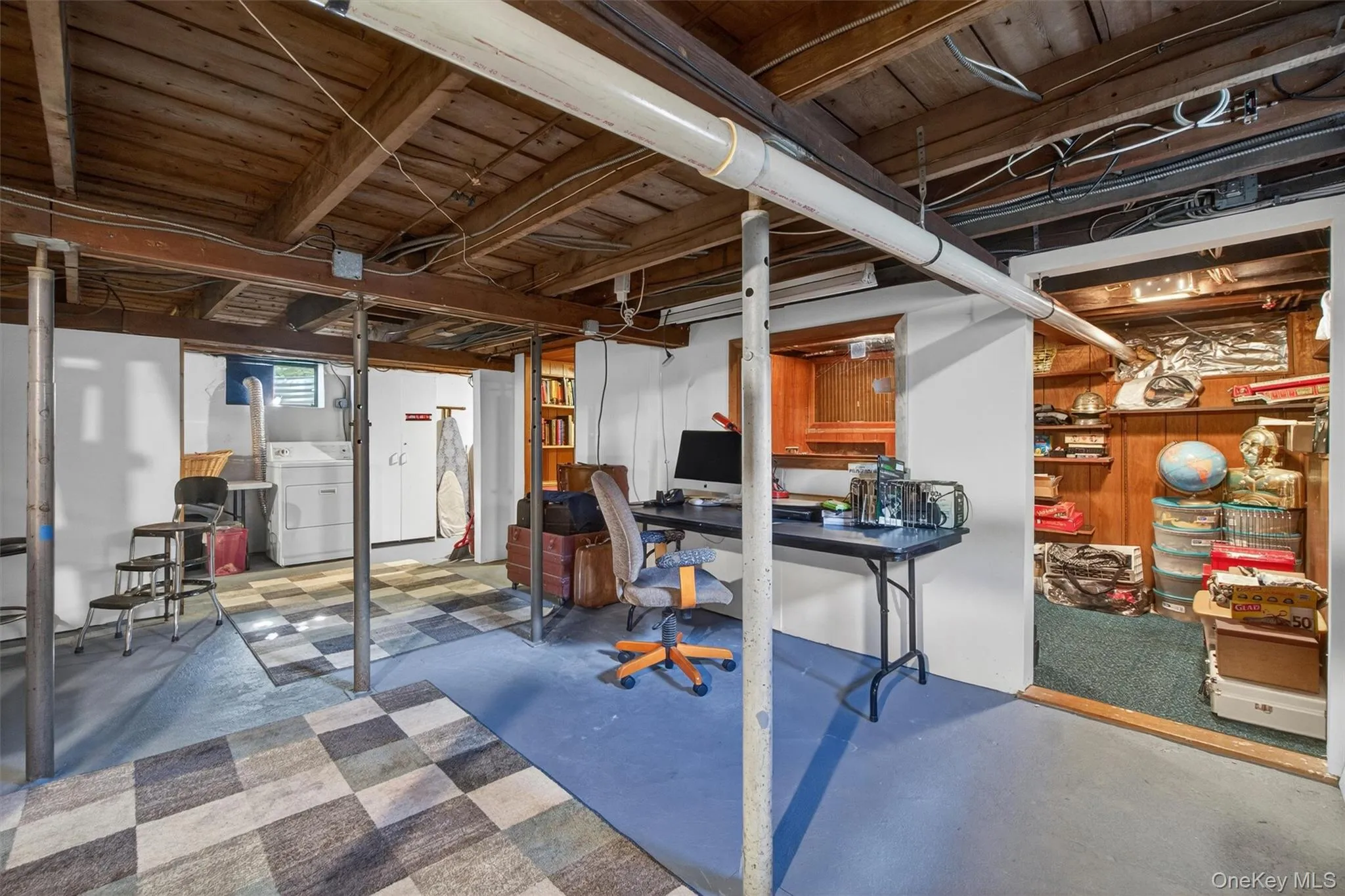 The basement offers a cedar lined closet, a laundry area and plenty of storage space. The basement offers a cedar lined closet, a laundry area and plenty of storage space.