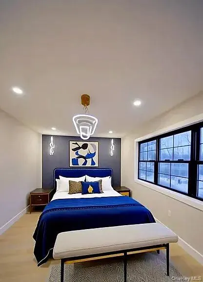 Virtually staged master bedroom Virtually staged master bedroom